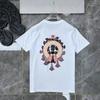 D38 CHROME HEARTS Лето 2026 Новая Высококачественная Хлопковая Круглый Вырез Свободная Большого Размера Мужская и Женская Футболка Футболка для Пары