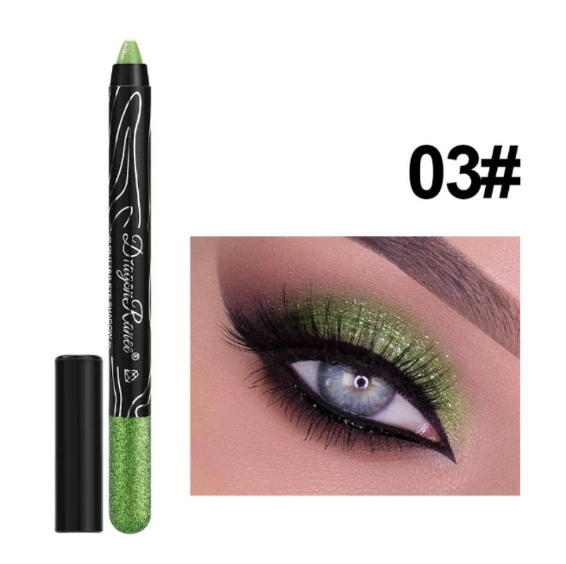 12-цветный карандаш-тени для век с блестками, легкий в нанесении, стойкий к смазыванию, мерцающий макияж для глаз