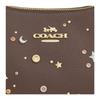 Coach Teri 24 Съемный плечевой ремень Украшение в виде звезды и луны Сумка на плечо из фактурной кожи Средняя Женская сумка на плечо Коричневый CCZ99-IMV2R