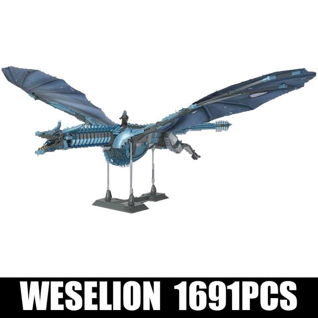 Строительные блоки, модель гигантского дракона, серия фильмов, сборка, набор кирпичей, детские развивающие игрушки, подарки