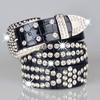 Gothic Rivet Waistband PU Leather Spicy Girls Belt Fashion Rhinestone Belt  For Jeans