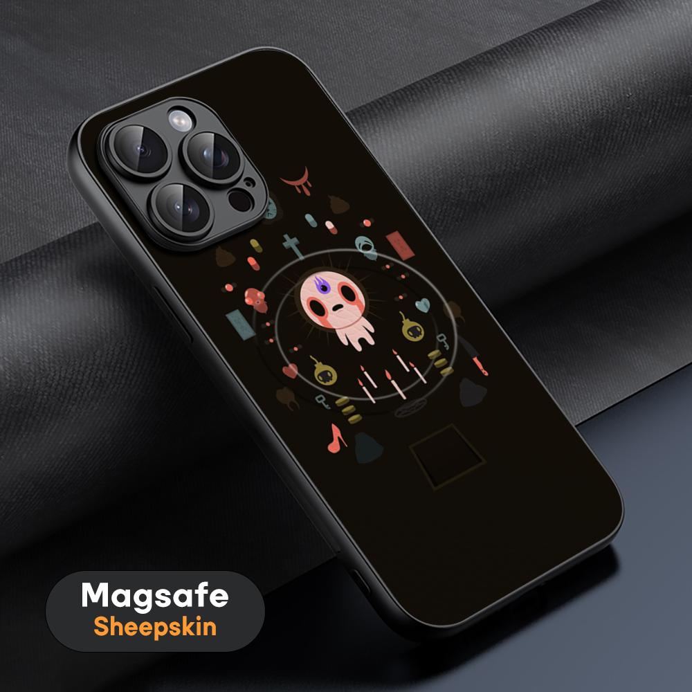 Чехол для телефона с игрой The Binding of Isaac для iPhone 17 16 15 14 13 12 11 Plus Pro Max Высококачественный Роскошный Magsafe Овечья кожа