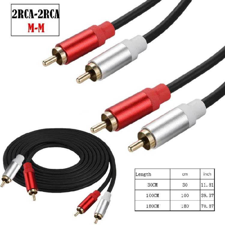 Надежный стерео аудиокабель 2RCA с двумя разъемами, шнур 2RCA папа - 2RCA папа