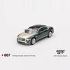 MINIGT 1/64 #867 Bentley Flying Spur Белый Песок Изумрудная Роскошь Металлическая Модель Автомобиля Миниатюрная Коллекция Diecast Украшение Хобби Подарки