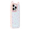 For iPhone 15 Pro Max Case Star Pattern Cat Ear Design TPU+Acrylic Clear Phone Back Cover