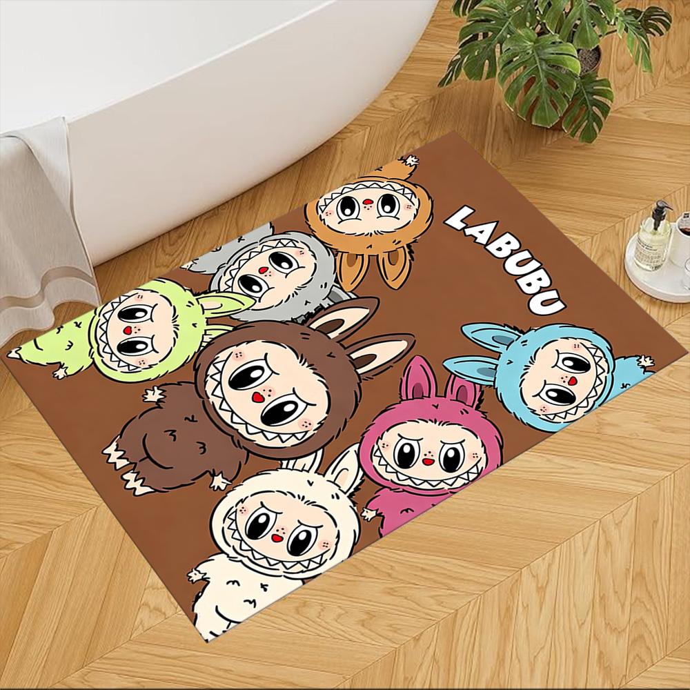 Labubu Floor Rug Office Rug Design for Hallway Entryway Dormitory Balcony Antislip Carpet Office home decor Wedding Party Gift