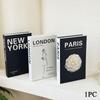 3 Pieces Decorative Fake Books False Ornaments Stylish Foldable Realistic Cardboard Box Book