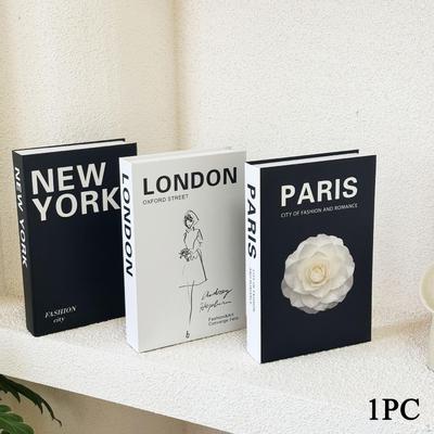 3 шт. Декоративные поддельные книги, поддельные украшения, стильная складная реалистичная картонная коробка, книга