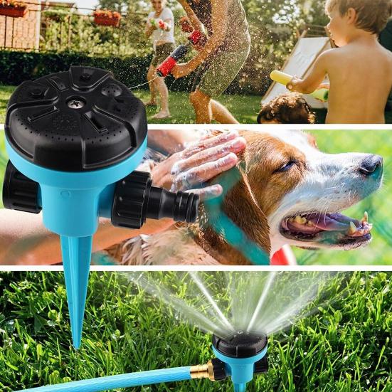 Спринклер для газона, 8 режимов, регулируемый, многоступенчатый, простая установка для полива больших садов, дворов, домашних хозяйств