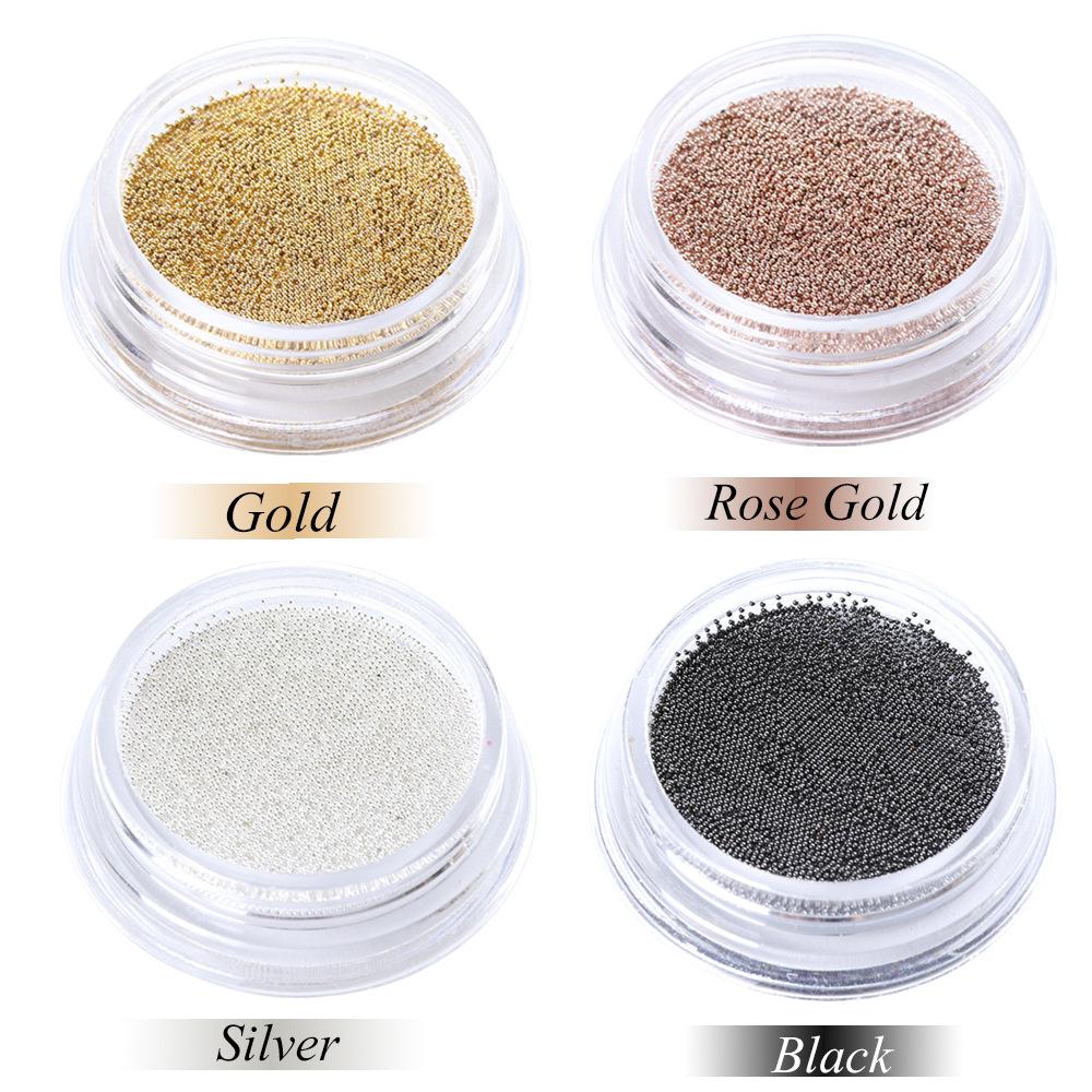 0,4 мм бусины из нержавеющей стали, украшения для ногтей, серебро, золото, икра, инструмент «сделай сам», аксессуары для ногтей