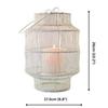 Белый металлический фонарь в стиле Бохо, Mesh Metal Lantern for Home Boho Style White,  Behoma