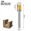1pc 6mm Shank Template Trim Hinge Mortising Router Bit Straight End Mill Trimmer Cleaning Flush Trim Tenon Cutter for Woodworking