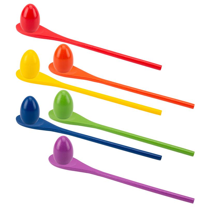 Wooden Spoon & Ball Balance Toy for Kids: Outdoor Sensory Integration & Parent-Child Play