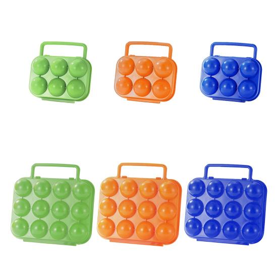 Ящик для яиц с 6 сетками и ручкой, большой емкости, ударопрочный, компактный, портативный, для хранения яиц