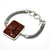 Hematoid Gemstone 925 Silver Plated Handmade Jewelry Bracelet 6-8"