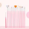 15 шт./компл. ручка для рисования ногтей изображения рисования профессиональная кисть для ногтей с длинной ручкой различные