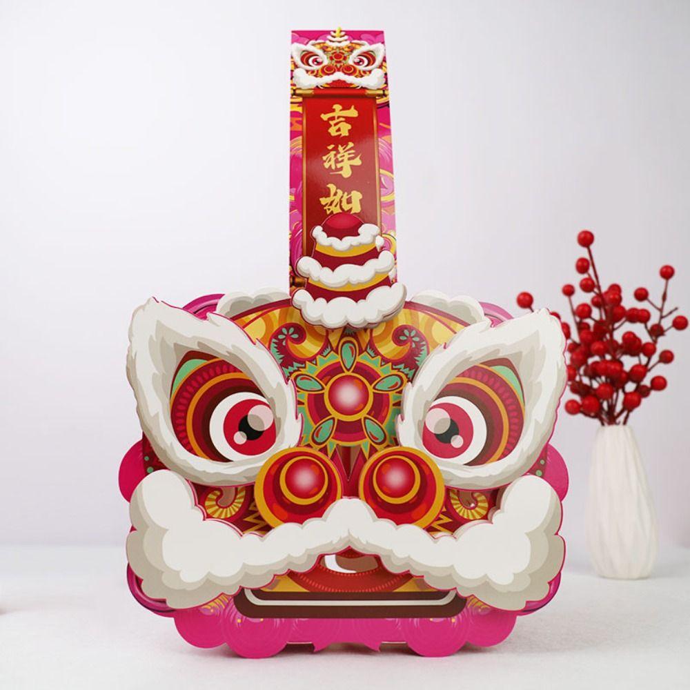 Традиционный Год Дракона Портативный Фонарь Китайский Фонарь Ручной Работы DIY Материалы Домашний Декор