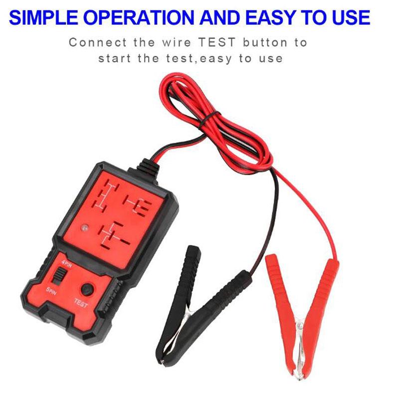 Светодиодный индикатор Автомобильные аксессуары Автомобильный тестер аккумулятора Тестер реле автомобиля Тестер напряжения Универсальный 12 В