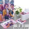 4 шт. K-Pop Истребители демонов Принт Набор для ванной из 4 предметов 180X180 Водонепроницаемая шторка для душа, коврик для пола, коврик для туалета, U-образный коврик