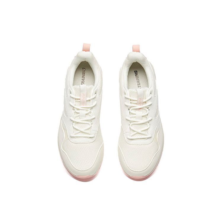 Anta Кроссовки Training Series из синтетической кожи, нескользящие, износостойкие, легкие, с низким верхом, женские, белые, розовые 12917775-1