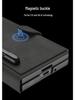 Бизнес-стиль Samsung Z Fold7 Armor чехол-книжка со слотом для ручки, держателем для карт и защитной пленкой для экрана.