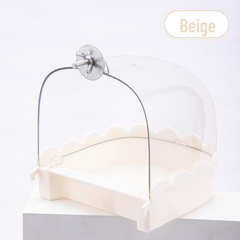 Очень большая прозрачная ванна для волнистых попугайчиков с ящиком - аксессуар для клетки для птиц