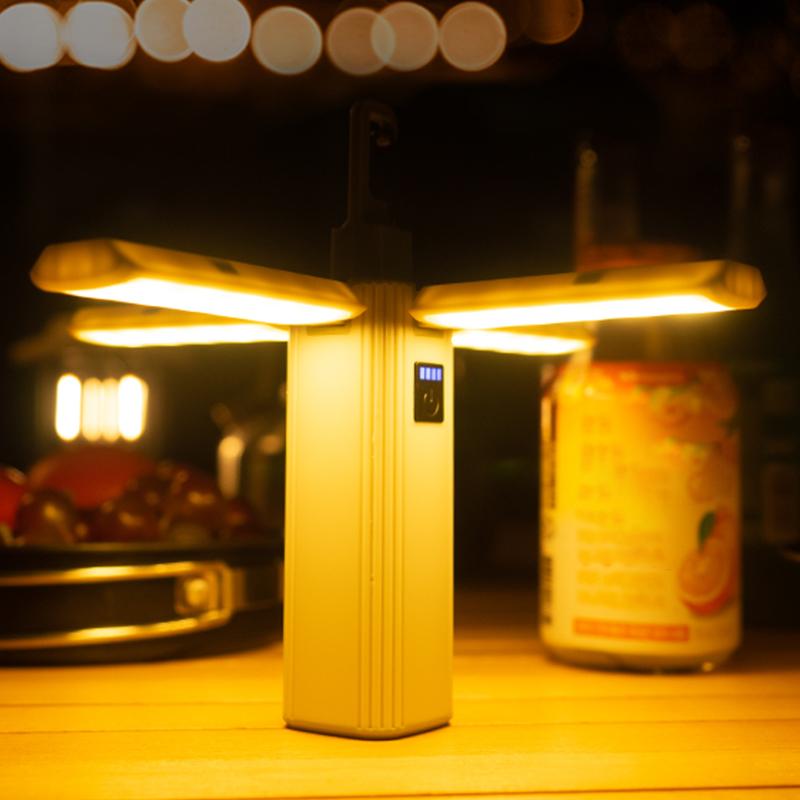Folding Outdoor Camping Portable Rechargeable High Capacity Emergency Lamp Flashlight HangingTent Hanging Light Lantern