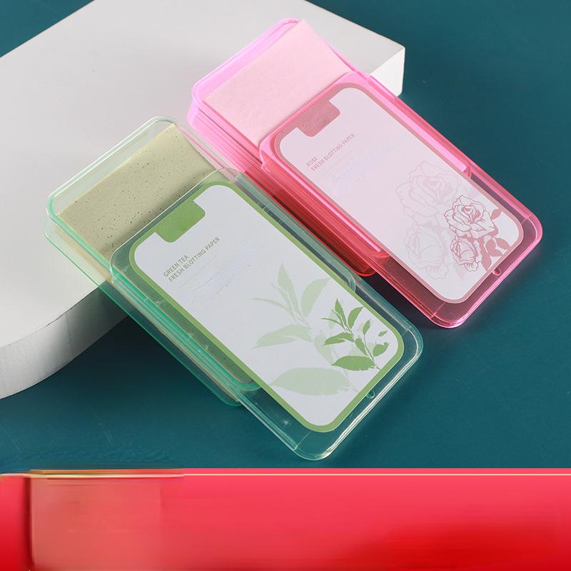 Oil Blotting Paper Face Lady 300 Green Tea Oil Control Portable Fragrance Facial Oil Remover Paper Touch Up Tool