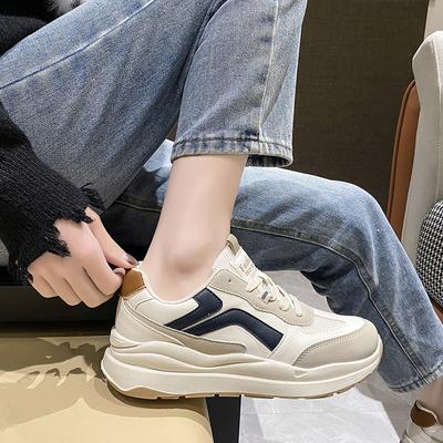 Новые повседневные женские туфли, плоские кроссовки, дышащие и универсальные кроссовки, женские туфли на платформе, плоские туфли D313