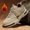 Новые мужские зимние кроссовки, мужские модные ботинки на платформе, теплая рабочая обувь для отдыха на открытом воздухе, мужская нескользящая походная обувь, универсальная хлопковая обувь