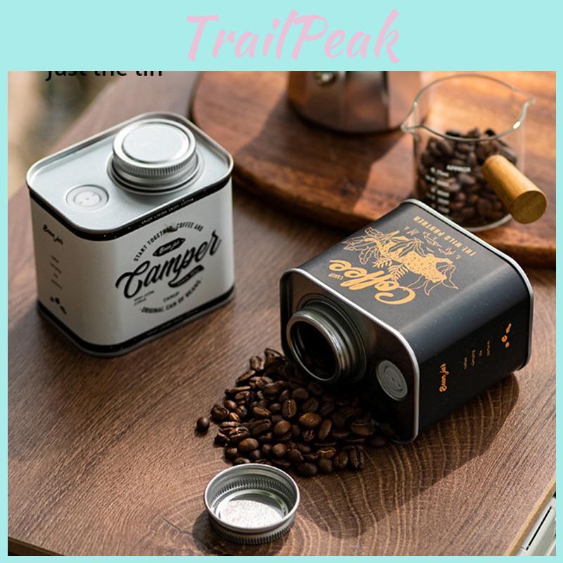 Жестяная банка для кофейных зерен в стиле инс, герметичная, для кемпинга на открытом воздухе, для упаковки и хранения пищевых продуктов