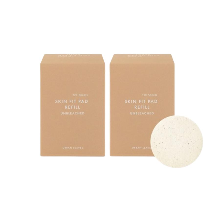 Urban Leaves Skin Fit Pad Refill 120 Sheets 2pcs Unbleached