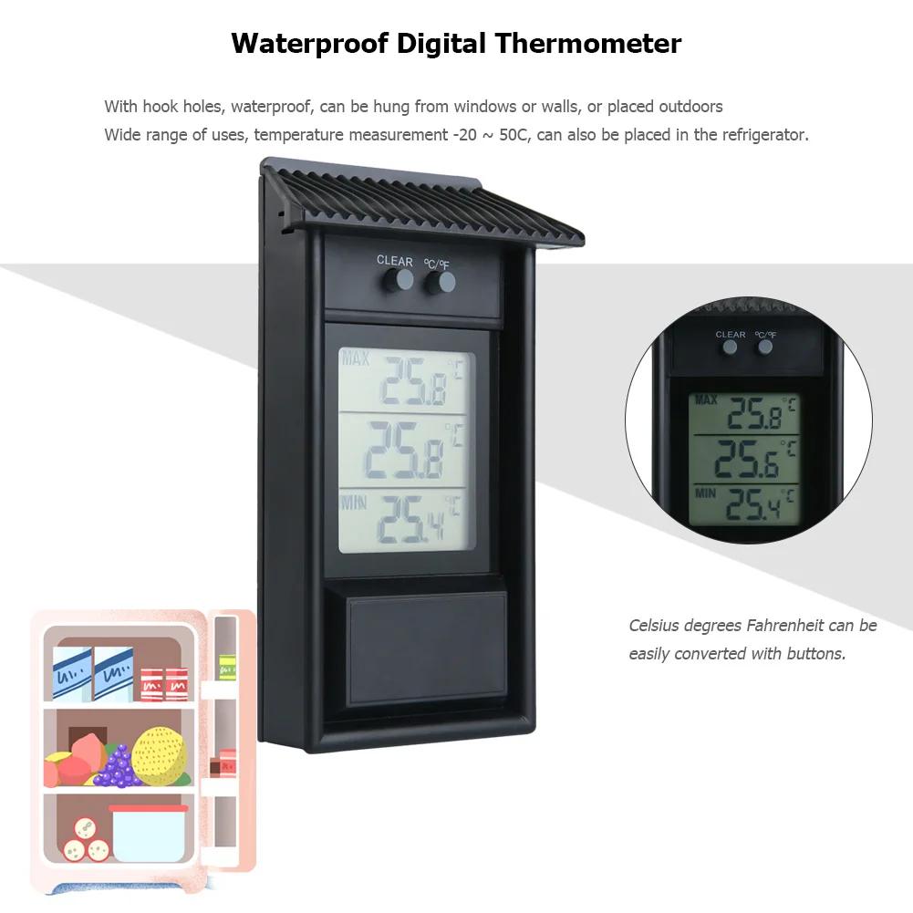 Digital Thermometer Memory Function for Max Min Outdoor Thermometer Household Thermometers Environmental Thermometer for Garden