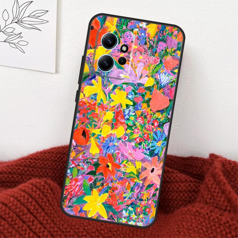 Яркая цветочная живопись Художественный чехол Для Xiaomi Redmi Note 13 9 10 11 12 14 15 Pro Plus Чехол Для Redmi 15 C 12C 13C 14C 10C