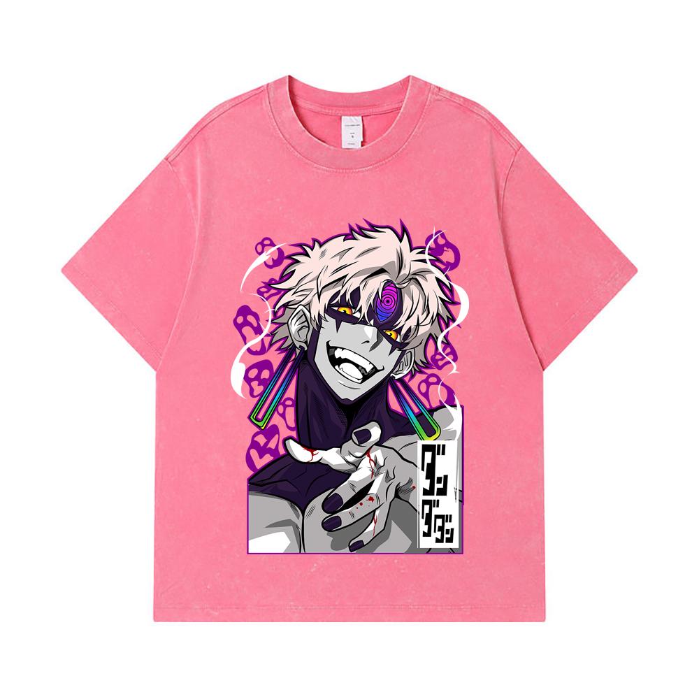275 GSM Washed T-shirts 100% Cotton Dandadan V36 Jiji Print Unisex Heavy Cotton T Shirt