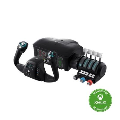 Turtle Beach Flight Yoke Throttle Controller совместим с Xbox Steam Windows PC VelocityOne Flight Simulator Black/Black [Xbox Official]