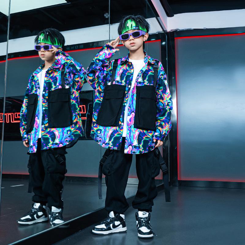 Детский осенний костюм для танцев в стиле хип-хоп — классный наряд для выступлений для мальчиков и девочек