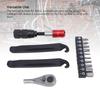 Cycling Ratchet Wrench Set Multitool Tire Levers Portable Cycling Maintenance Kit with Screwdriver Bits for Home