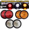 2 шт., 24 В, задний тормоз, автомобиль, грузовик, прицеп, 24 светодиода, круглый отражатель, сигнальные огни, красный, желтый, белый