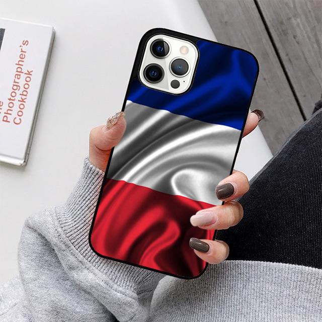 Чехол для мобильного телефона с флагом Франции Для iPhone 17 Air 16 15 14 12 13 11 Pro MAX apple Plus Coque
