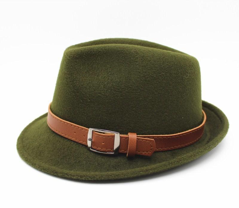 Шерстяная женская шляпа Британская ретро-шляпа-цилиндр Женская модная теплая джазовая шляпа