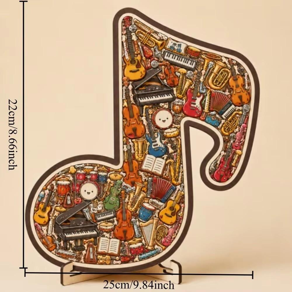 Instrument Print Musical Note Jigsaw Puzzle Irregular Musical Note Puzzle Desktop Decor