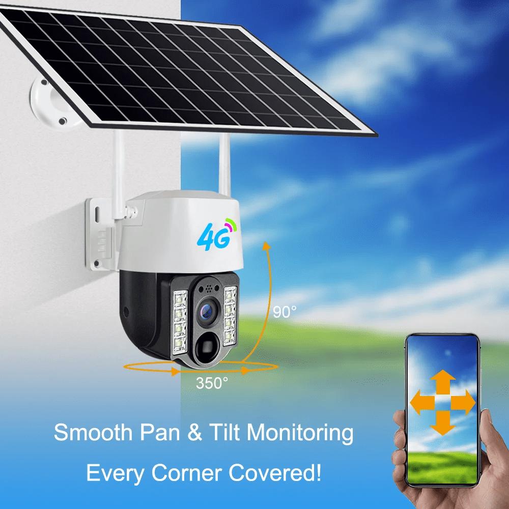 4G 1080P SIM Card Solar Smart Camera 4K CCTV WiFi IP Outdoor Dual Lens Wireless Camara Waterproof CCTV Home Security Protection