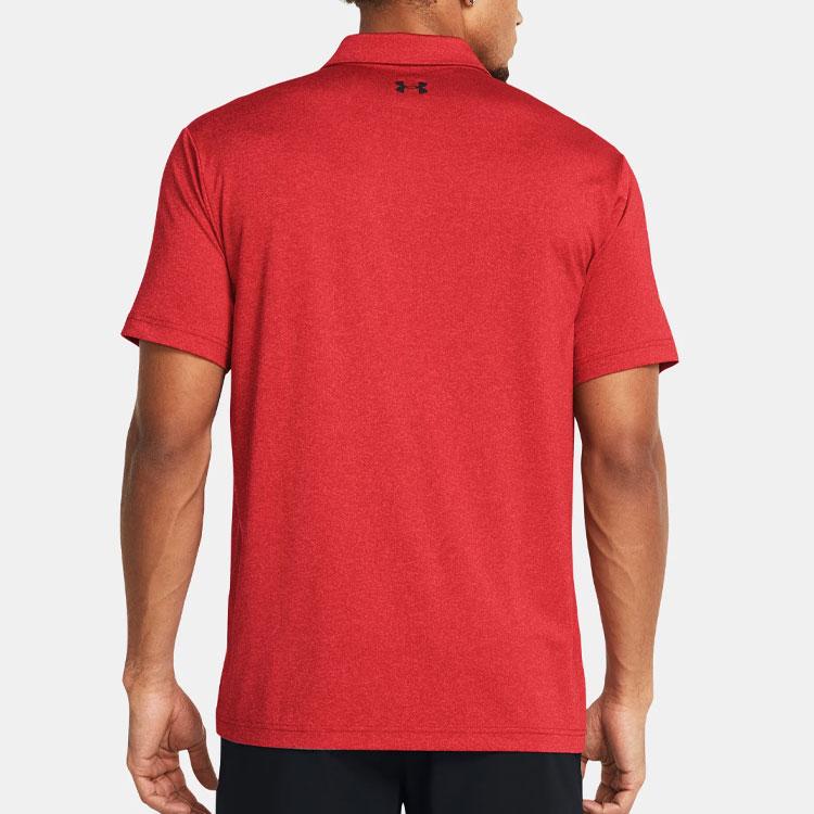 Under Armour Мужская футболка-поло с меланжевым эффектом, красная 1351131-600