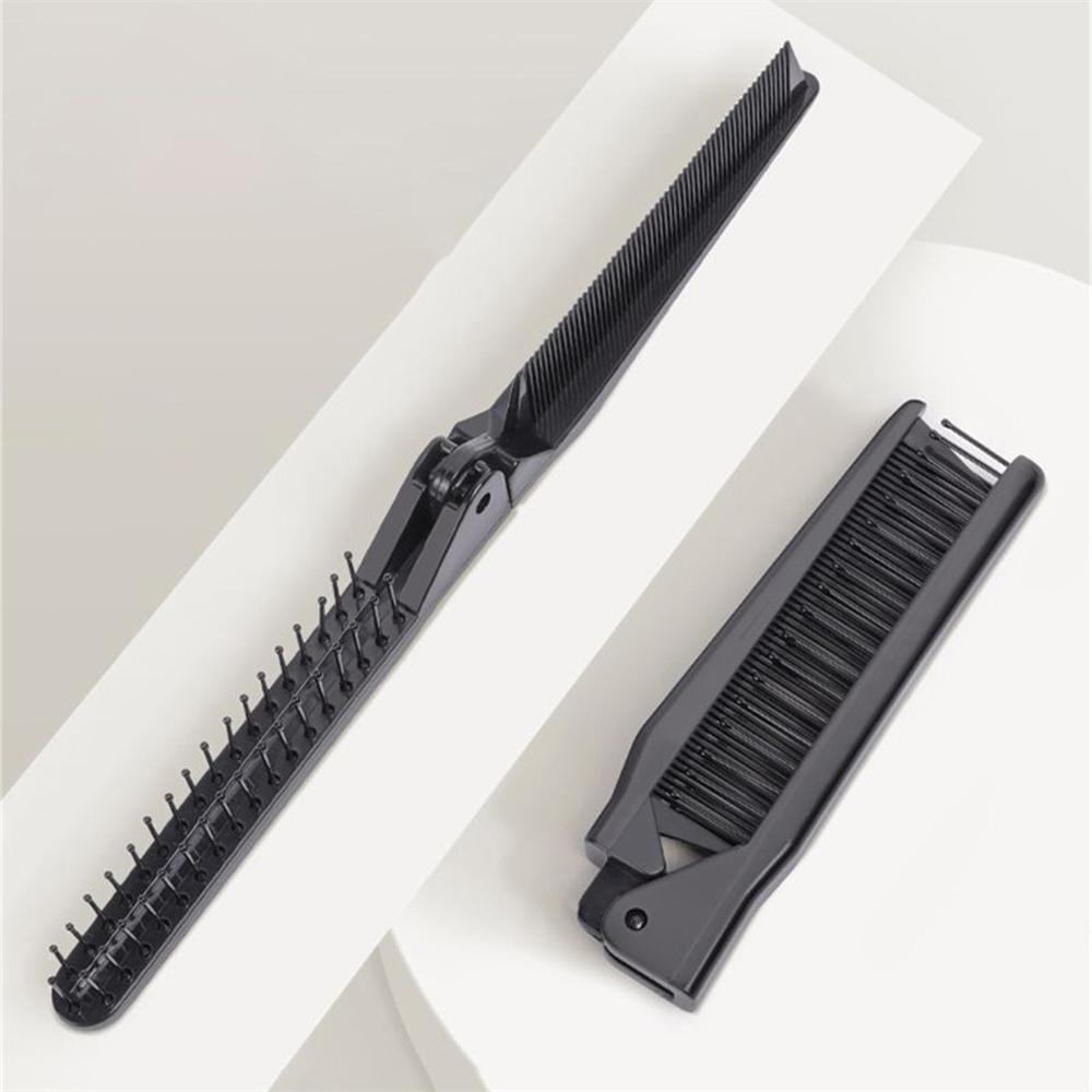 1 шт. 2 в 1 двухсторонняя складная расческа для волос, портативная дорожная щетка для волос, компактная расческа для волос, складная карманная щетка