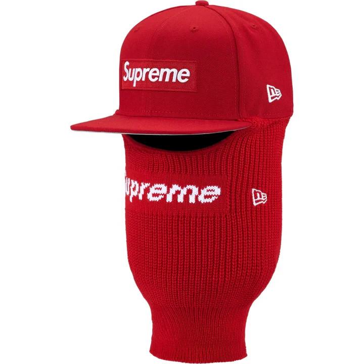 Supreme Красная балаклава New Era с логотипом