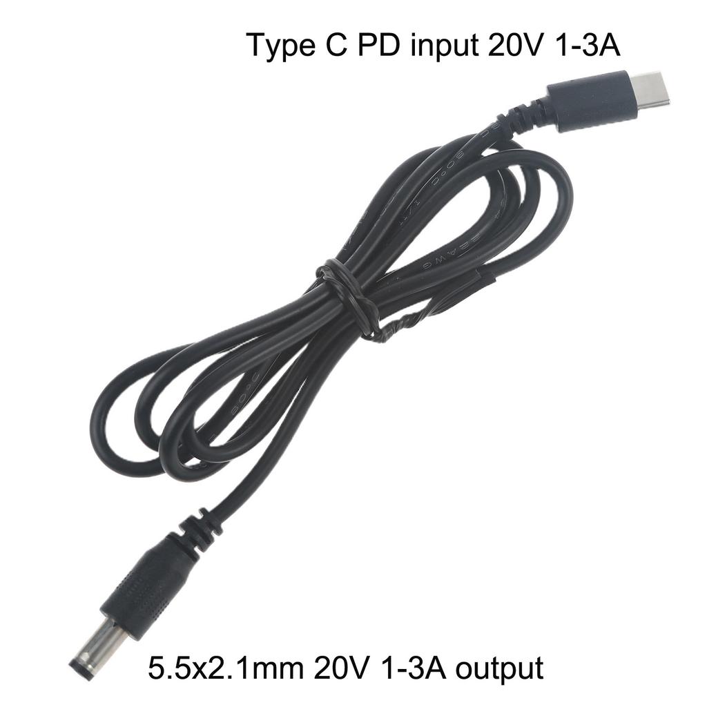Кабель Type-C к DC-Power, USB C штекеры к DC5.5 x 2.1mm штекер, зарядный кабель-шнур с DC-преобразователями для роутеров