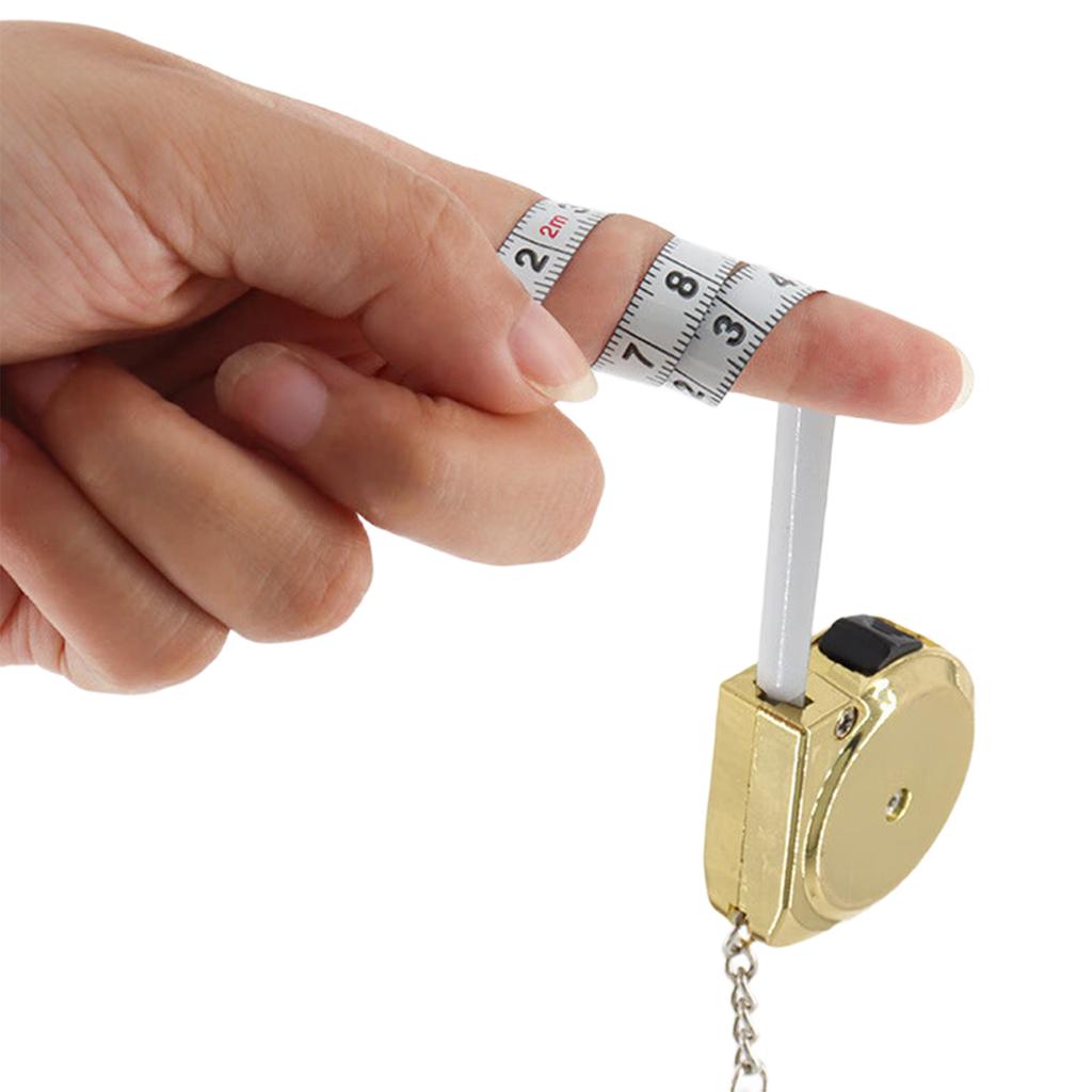 2M Миниатюрная рулетка АБС-пластик Углеродистая сталь Брелок Портативный измерительный инструмент для дома, офиса, автомобиля, DIY-проектов, ежедневного использования