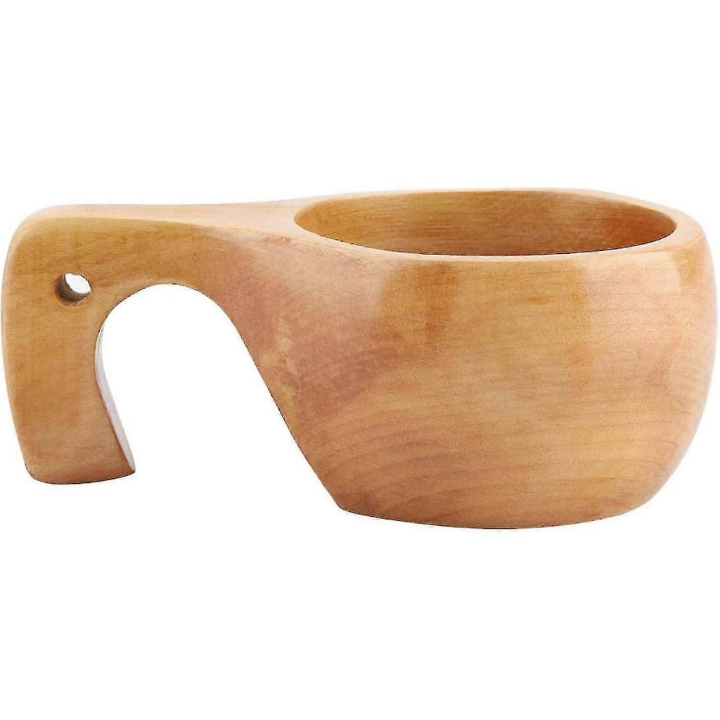 Wooden Coffee Wooden Tea Coffee Cup Portable Outdoor Natural Wood Drinks Drinking Mug With Handle - RiRi