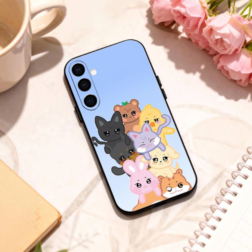 C-Cute A-ANITEEZ Чехол для телефона Samsung Galaxy A73, A72, A71, A70, A53, A52, A51, Другие Мягкий Черный Корпус